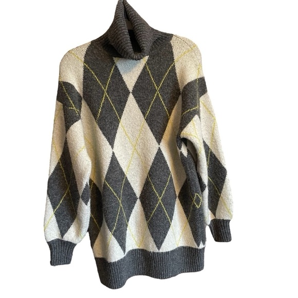 Pringle of Scotland/ H&M Argyle Knit Turtleneck
Sweater Dress XS-Wool Blend - Picture 2 of 13